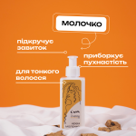 Особливості та переваги незмивного крем-молочка для волосся IVA Cosmetics інфографіка