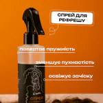 Особливості та переваги спрею для рефрешу завитків IVA Cosmetics інфографіка